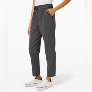 Lululemon Keep Moving Pant 14 Black Jogger Crop Luxstreme Nulu Stretch Travel